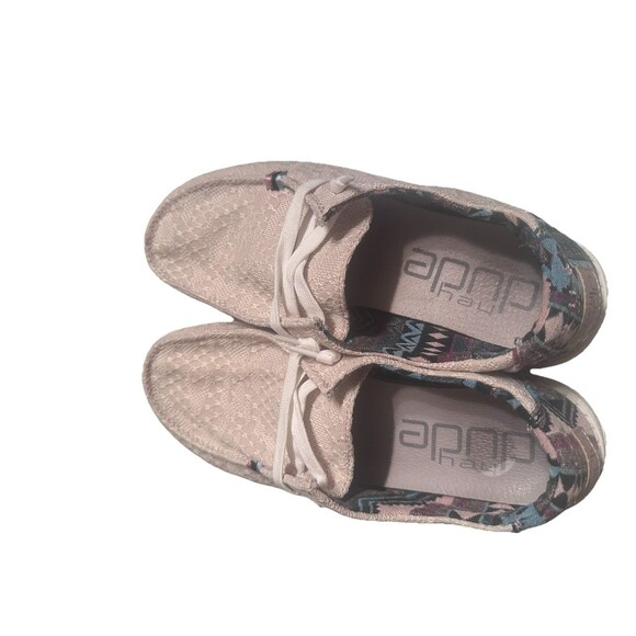 Hey Dude Wendy Boho Aztec Pink Womens 9 EU 40 Slip On Shoe Casual Preppy Comfy - Picture 4 of 7